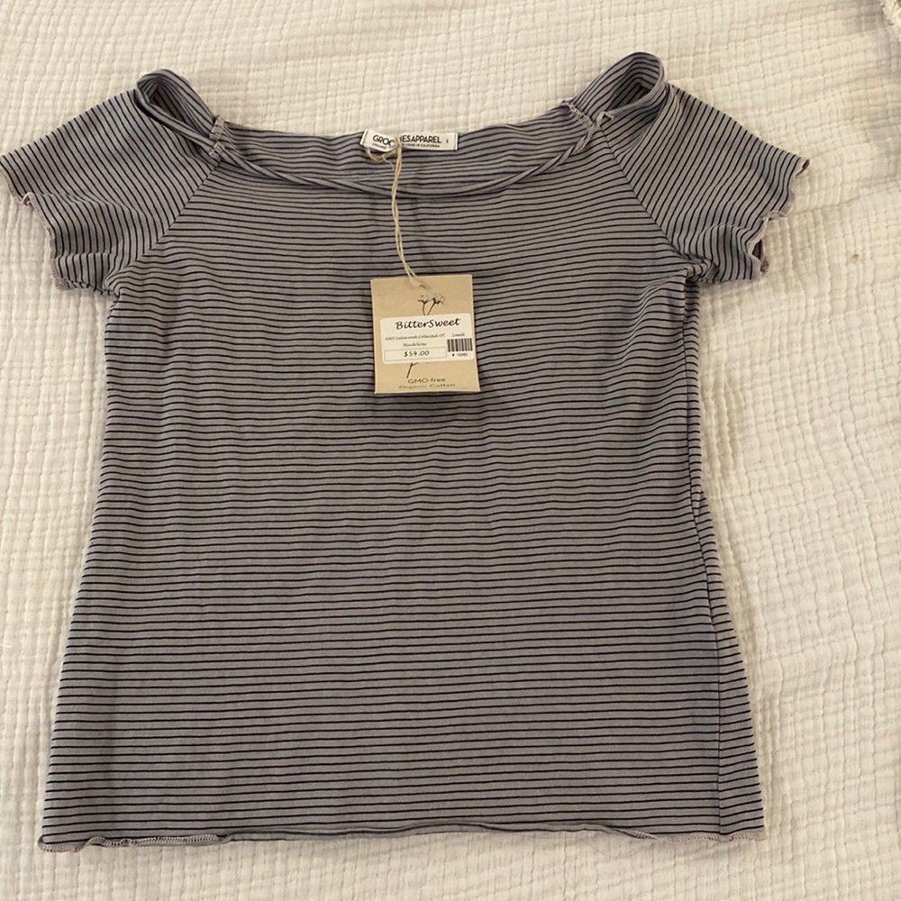 Size small striped cotton top NWT